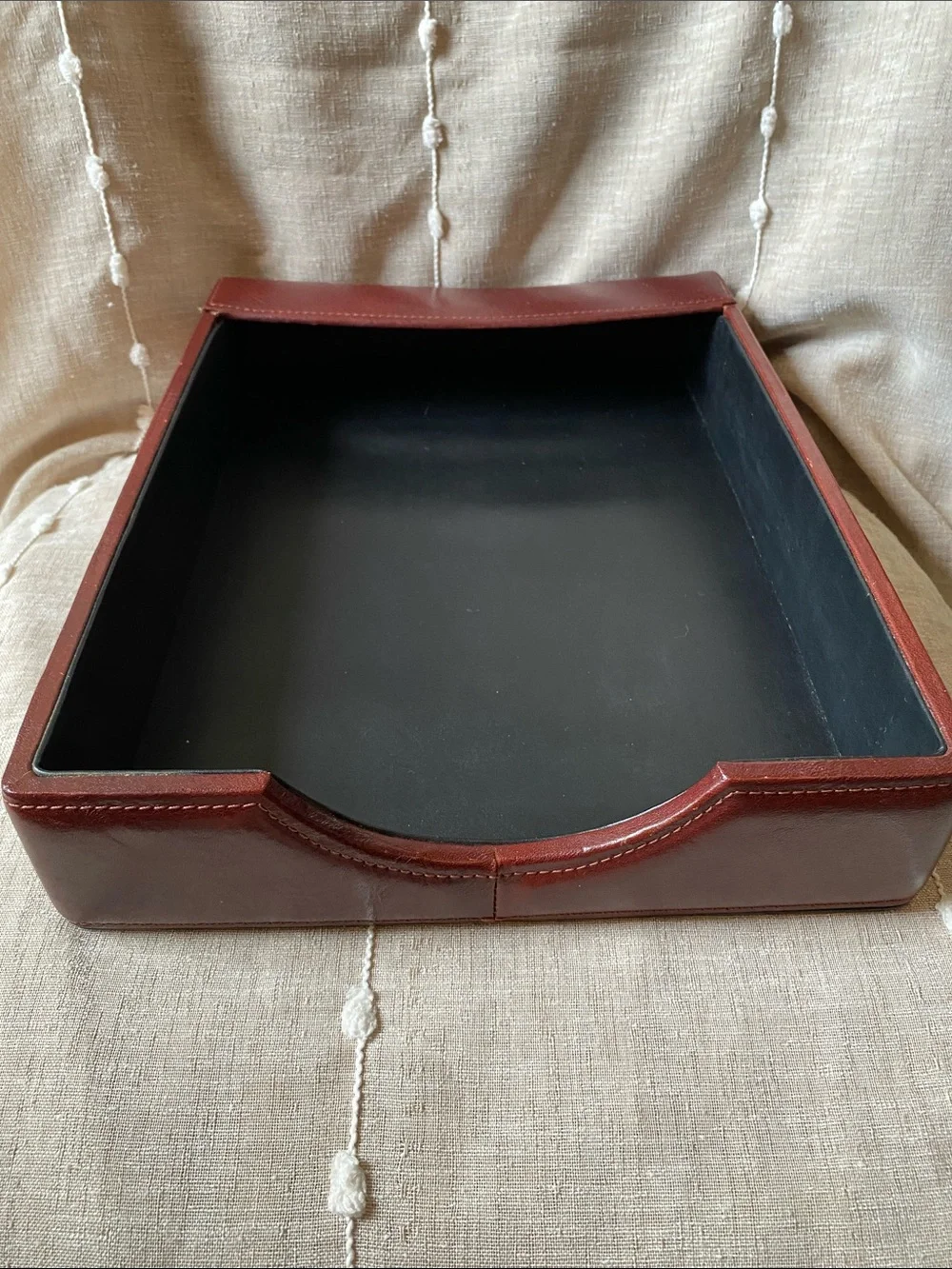 Classic Leather Valet Tray/ Desk Tray Organizer- Father’s Day gift.